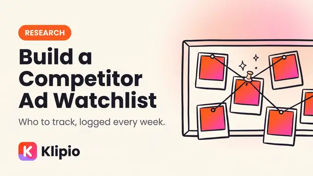 Competitor Ad Watchlist for Meta: A Weekly System