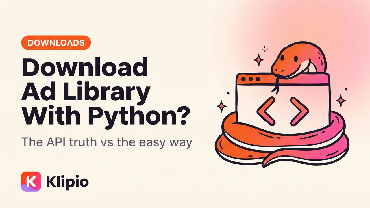 Downloading Meta Ad Library Ads With Python: The Truth